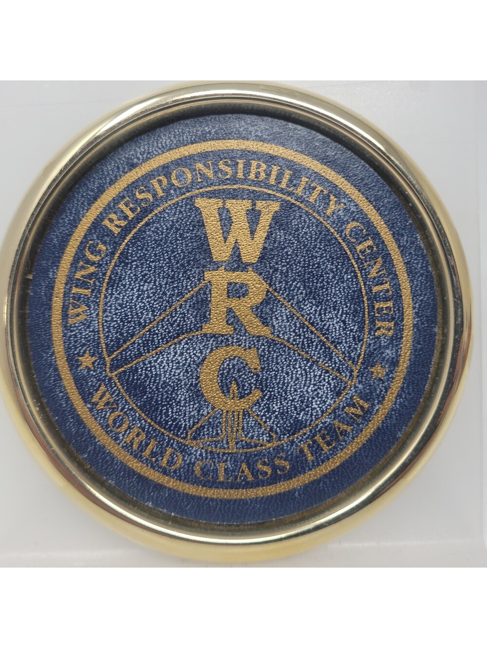 Boeing Wing Responsibility Center WRC World Class Team Coaster Gold Rim